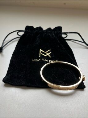 NWT Mirand Frye MF Cuff Bracelet Gold XS